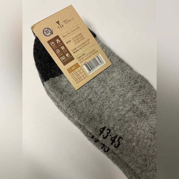 Yak wool blend thermal socks grey size 43-45 Mongolia - Picture 5 of 5